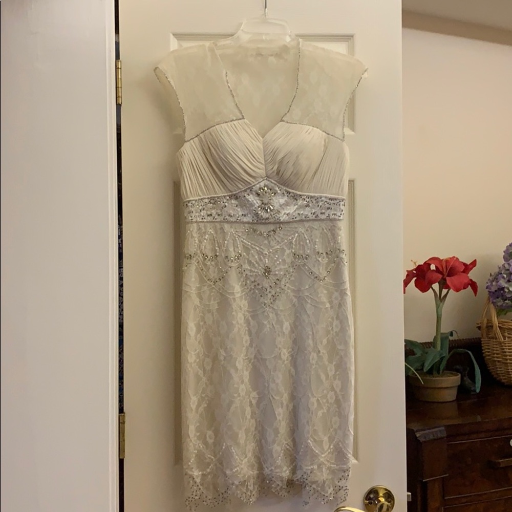 Elegant beaded lace dress